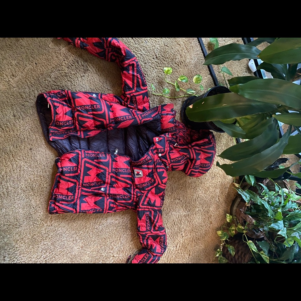 Moncler jacket blue and red multi M’s very cool jacket very warm.
